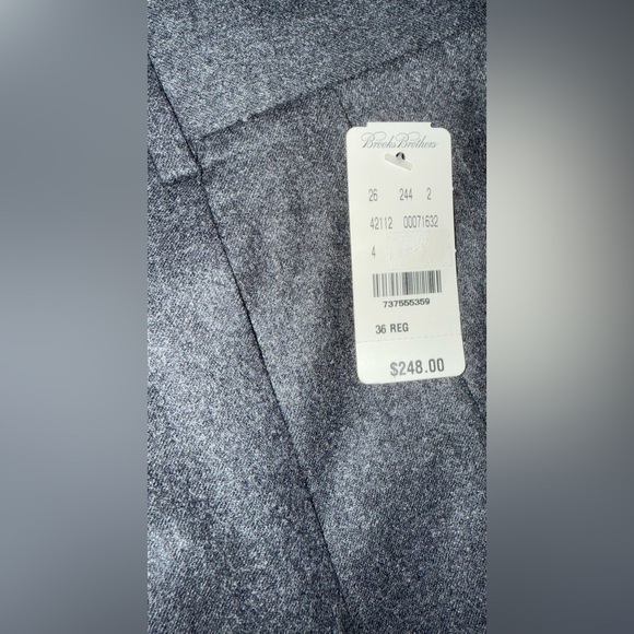 NWT Brooks Brothers Madison Wool Dress Pants 36x28 Vitale Barberis Canonico - Picture 3 of 10